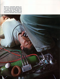 Minuteman resuscitator provides on-the-spot aid for victims of shock, heart attack and drowning. 1968 Annual Report