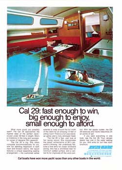 1973 CAL 29 Yacht: fast enough to win, big enough to enjoy, small enough to afford.