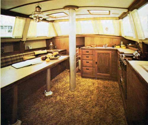 View of Main Cabin including Galley on the CAL 2-46 Yacht