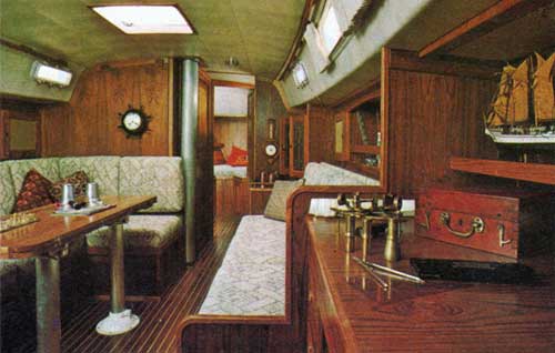 View of the Main Cabin on the CAL 39 Yacht