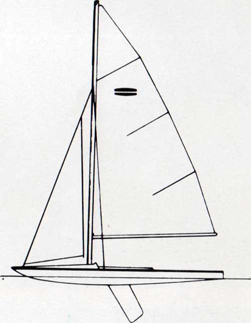 Diagram of the O'Day Flying Saucer Sailboat