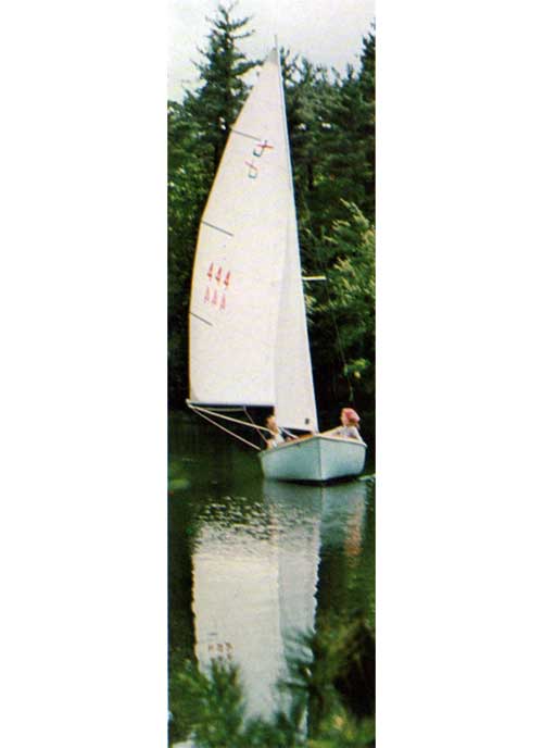 Smooth sailing in calm waters on the O'Day Javelin Sailboat