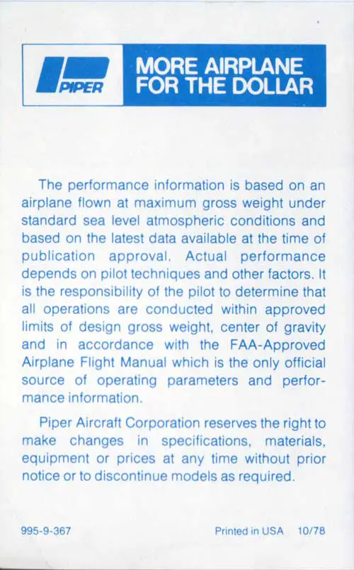 Piper Aircraft Company General Information