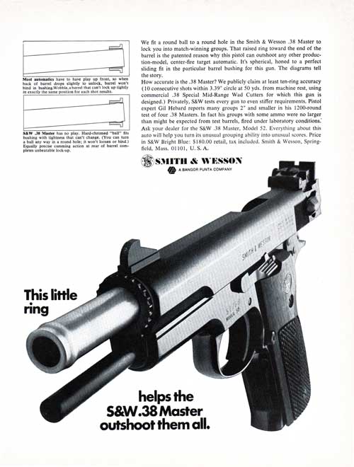 Smith & Wesson 38 Calibur Master Pistol - 1969 Advertisement