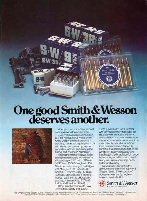 One Good Smith & Wesson Deserves Another - 1976 Advertisement