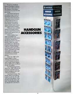 Rack of Brochures on Smith & Wesson Handgun Accessories