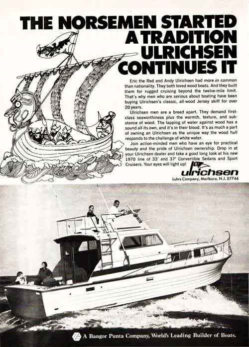 THE NORSEMEN STARTED A TRADITION ULRICHSEN CONTINUES - 1970 Magazine Advertisement