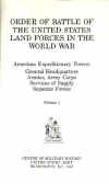 Order of Battle of the United States Land Forces in the World War, Volume 1