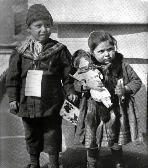 Immigrant Children From The Balkan States At Ellis Island