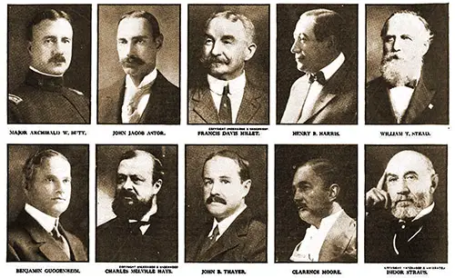 Photographs of Some Very Distinguished Men Who Died in the Titanic Disaster of 15 April 1912.