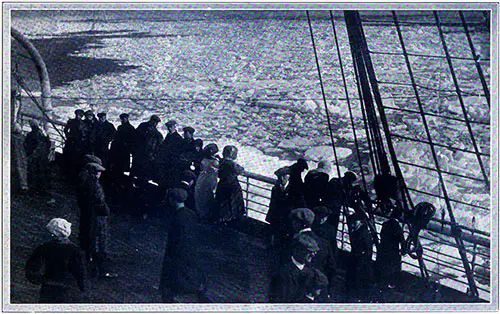 Passengers on a Steamer Looking at an Ice-Field