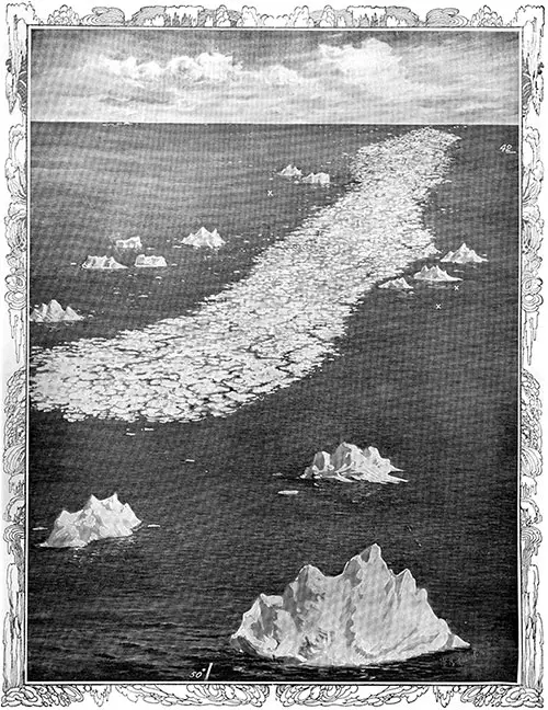 Sixty-Nine Miles Long and from Three to Twelve Miles Wide: The Great Ice-Floe Encountered by the Ill-Fated Titanic.