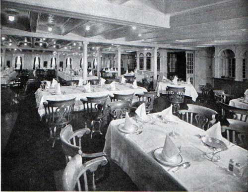 NAL Cabin Dining Room, SS Stavangerfjord and Bergensfjord.