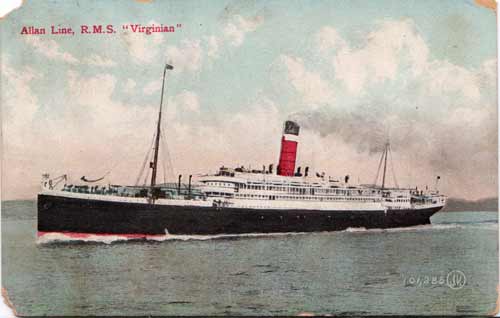 Vintage Postcard: Allan Line RMS Virginian (1911) - GG Archives