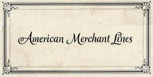 American Merchant Lines Top Banner Logo 1928