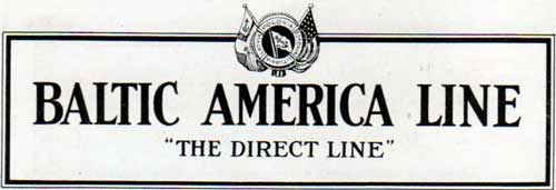 Baltic American Line - The Direct Steamship Line