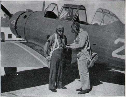 An Air Corps Student and His Instructor