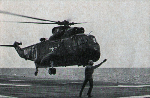BOXER helicopter is set down on flight deck of the LPH