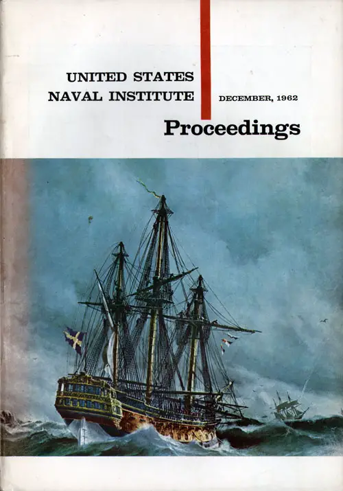 Cover of the December 1962 Proceedings Magazine: United States Naval Institute.