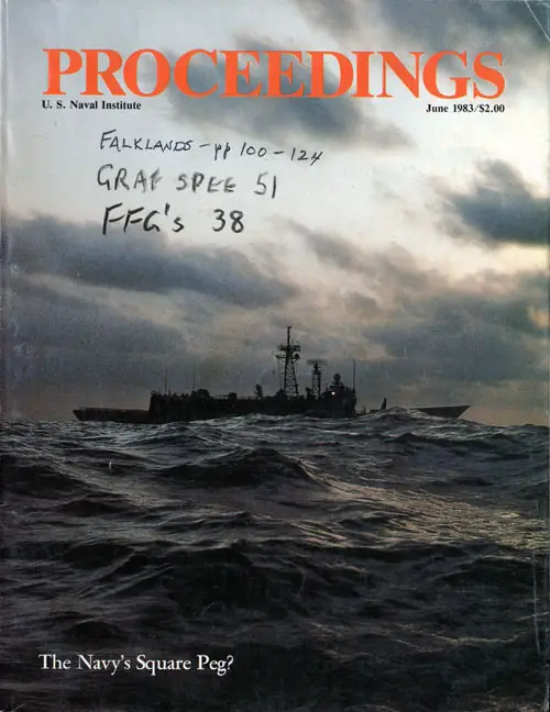 Front Cover, U. S. Naval Institute	Proceedings, Volume 109/6/964, June 1983.