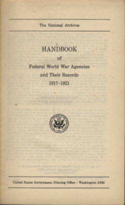 Handbook of Federal World War Agencies and their Records