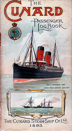 1893 Cunard Passenger's Log Book