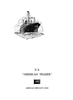1929-05-26 Farewell Dinner Menu, SS American Shipper