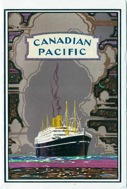 Front Cover - 4 May 1928 Passenger List, SS Minnedosa, Canadian Pacific (CPOS)