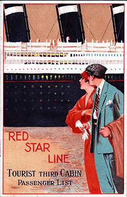 Front Cover, 1929-08-16 SS Arabic Passenger List