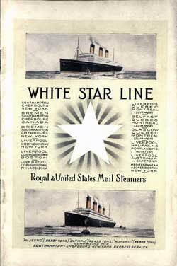 Front Cover, 1923-08-18 RMS Adriatic Passenger List