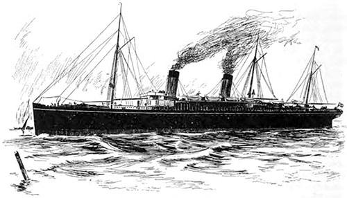 The White Star Line SS Teutonic.