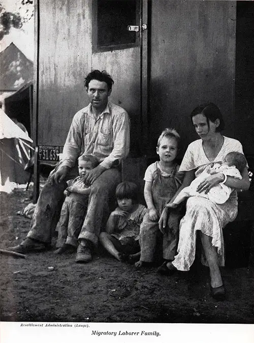 Migratory Laborer Family. Photograph by the Resettlement Administration (Lange).