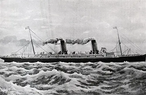The Cunard Steamship Campania, Shown at Sea.