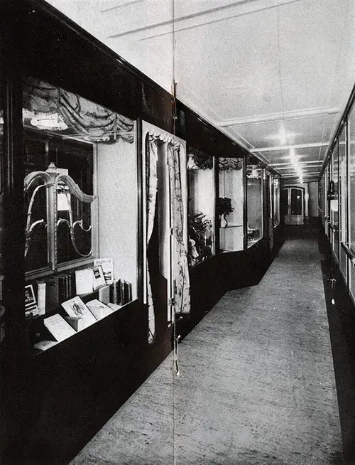 Shopping Promenade on the SS New York of the Hamburg-American Line, 1928.