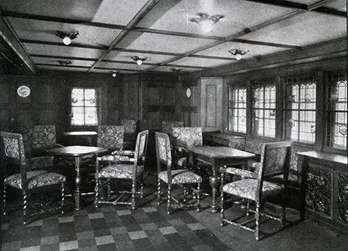 Second Cabin Social Hall on the SS Deutschland.