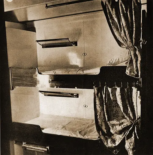 Third Class Stateroom on the SS Bremen.