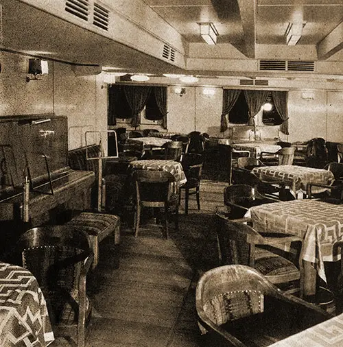 Third Class Social Hall on the SS Bremen.