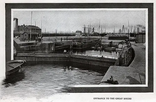 Entrance to the Great Docks at Antwerp.