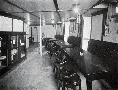 Third Class Smoking Room on the SS President Harding.