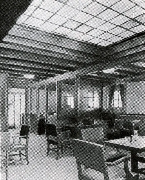 A Corner of the Third Class Smoking Room on the SS Leviathan.