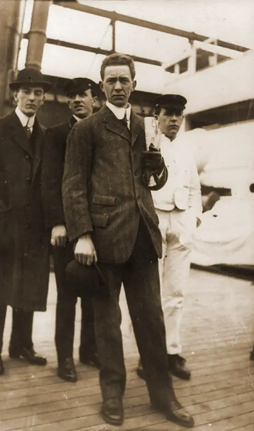 Stuart Collett - One of the Titanic Survivors Arriving on the Carpathia, April 1912.