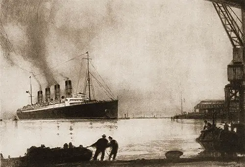 The RMS Mauretania of the Cunard Line (1907).
