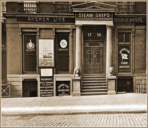 Anchor Steamship Line New York Office circa 1910.