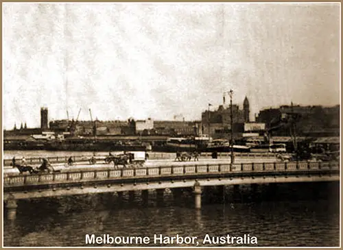 A View of Melbourne Harbour, Australia.