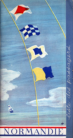 Front Cover, 1937-11-03 SS Normandie Passenger List