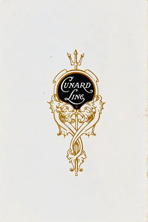 Back Cover, Cunard RMS Andania Cabin Passenger List - 8 June 1923.