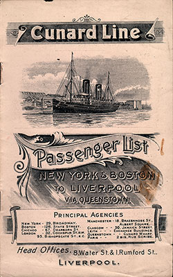 1904-10-04 Passenger Manifest for the SS Carpathia