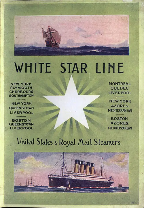 Passenger List, White Star Line, RMS Titanic - 1912