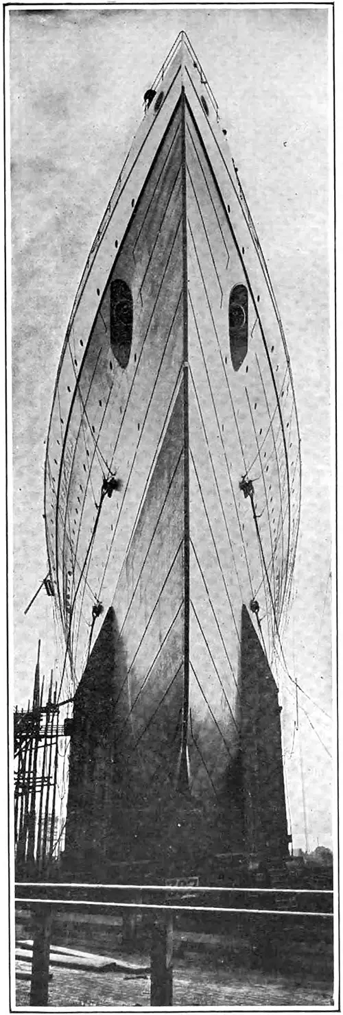 View of the Bow of the RMS Lusitania.