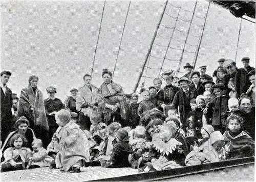 Immigrant Children on the Deck of a Cunard Steamer.